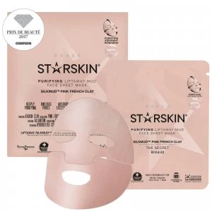 Image of STARSKIN SILKMUD Pink French Clay Purifying Liftaway Mud Face Sheet Mask