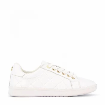 Image of Dune White Leather 'Excited' Casual Trainers - 3