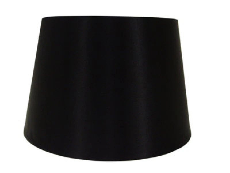 Image of K Living 14" Satin Drum Ceiling Table Lamp Shade - Black