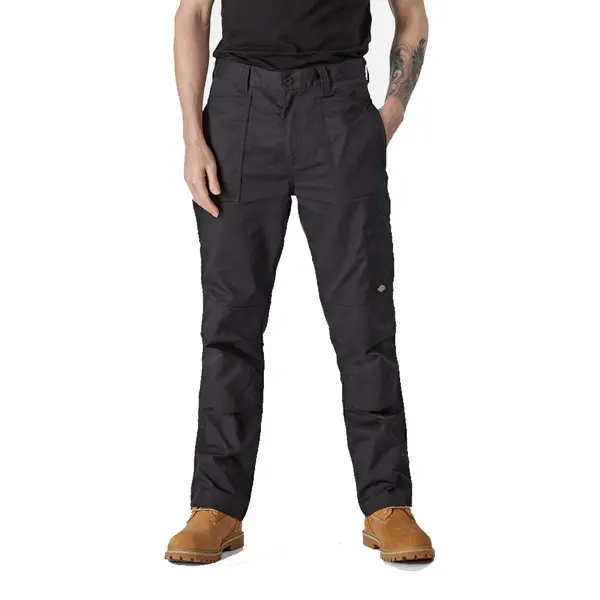 Image of Dickies Mens Action Flex Stretch Work Trousers 36R - Waist 36', Inside Leg 32' Black DIC004-BLK-36R