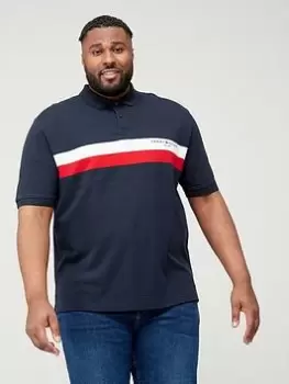 Image of Tommy Hilfiger Big & Tall Bt-Chest Colourblock Polo Shirt