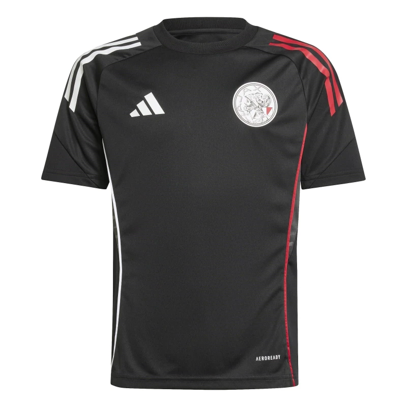 Image of adidas Ajax Training Top 2025 2026 Juniors Black male 9-10 Years