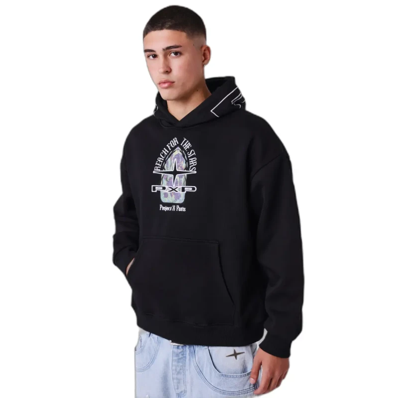 Image of Project X Paris Hooded sweatshirt Project X Paris Vitrail Noir Male XL