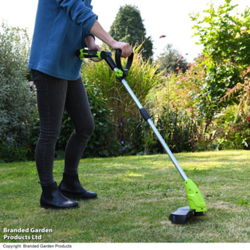 Image of Garden Gear 12V Cordless Grass Trimmer, 240mm Cutting Diameter, Includes 12 Spare Blades & Fast Charger