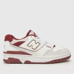 Image of New Balance 550 trainers in white & red