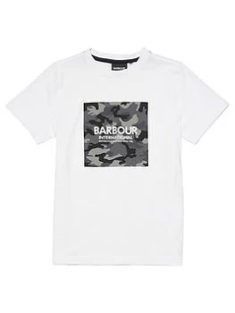 Image of Barbour International Boys Harley T-Shirt - White, Size 8-9 Years