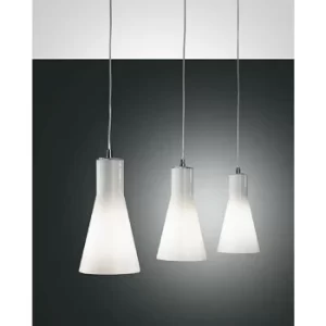 Image of Fabas Luce Diana Straight Bar Pendant Ceiling Light Chrome Glass, E27