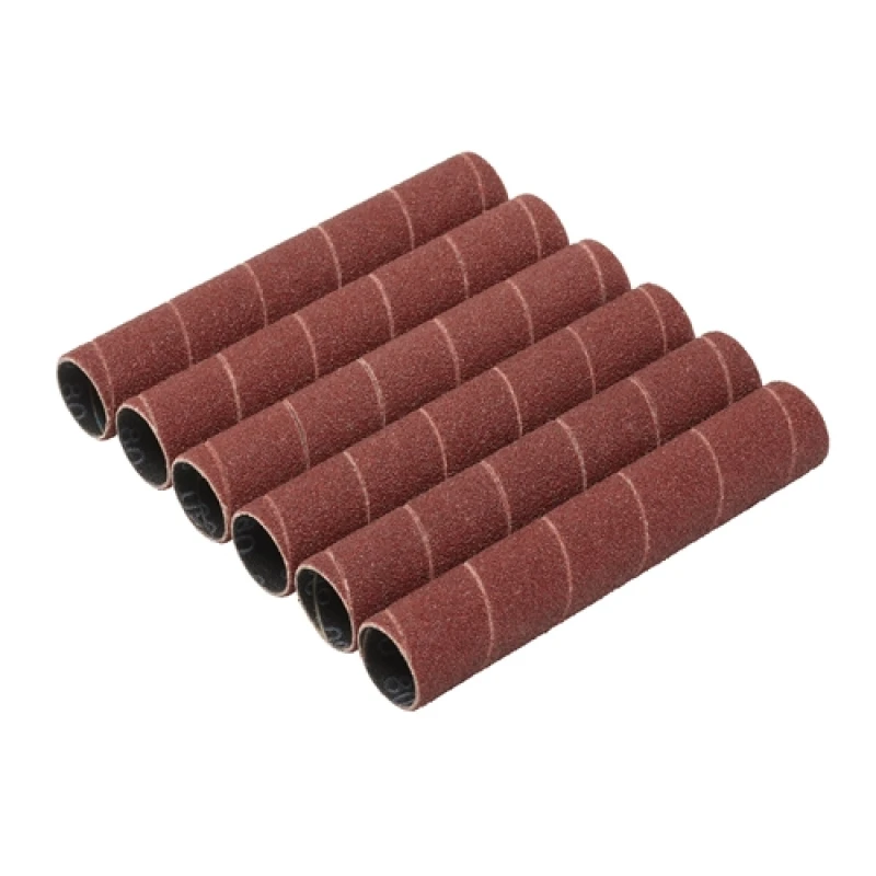 Image of Draper Aluminium Oxide Sanding Sleeves, 19 x 115mm, 80 Grit (Pack of 6) 8402