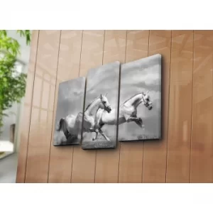 Image of 3KBPAT-18 Multicolor Decorative Canvas Painting (3 Pieces)