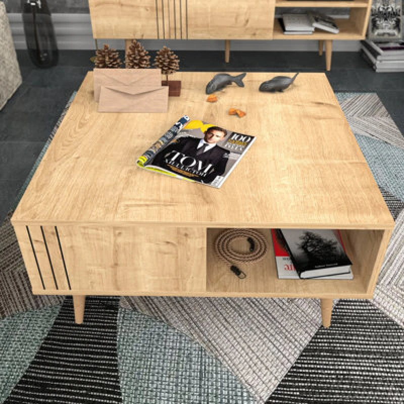 Image of Decorotika Ronas Coffee Table - Sapphire Oak, Multi RON35CT03