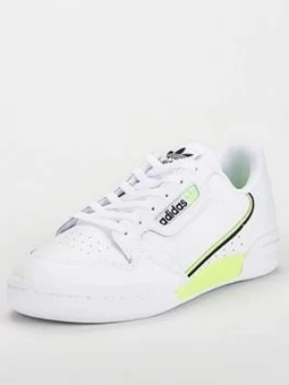 Image of adidas Originals CONTINENTAL 80 Junior Trainer - White, Size 4