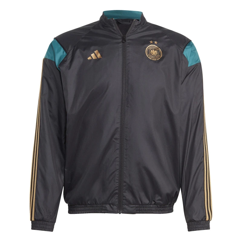 Image of adidas Germany Pre Match Jacket 2022/2023 Womens - Black S