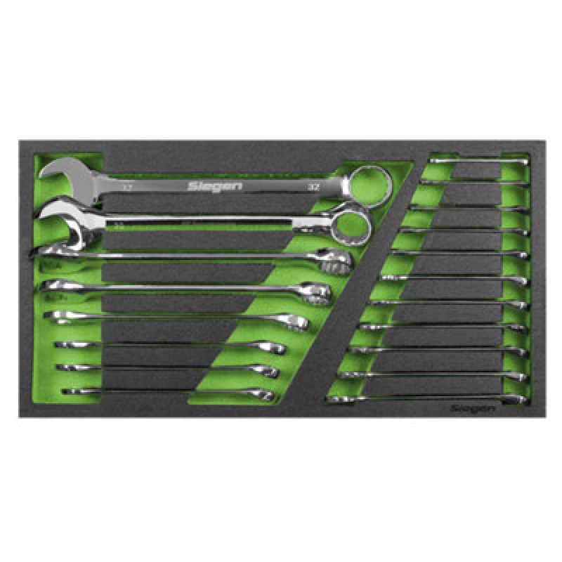 Image of Sealey S01272 Tool Tray With Combination Spanner Set 19Pc - Metric S01272