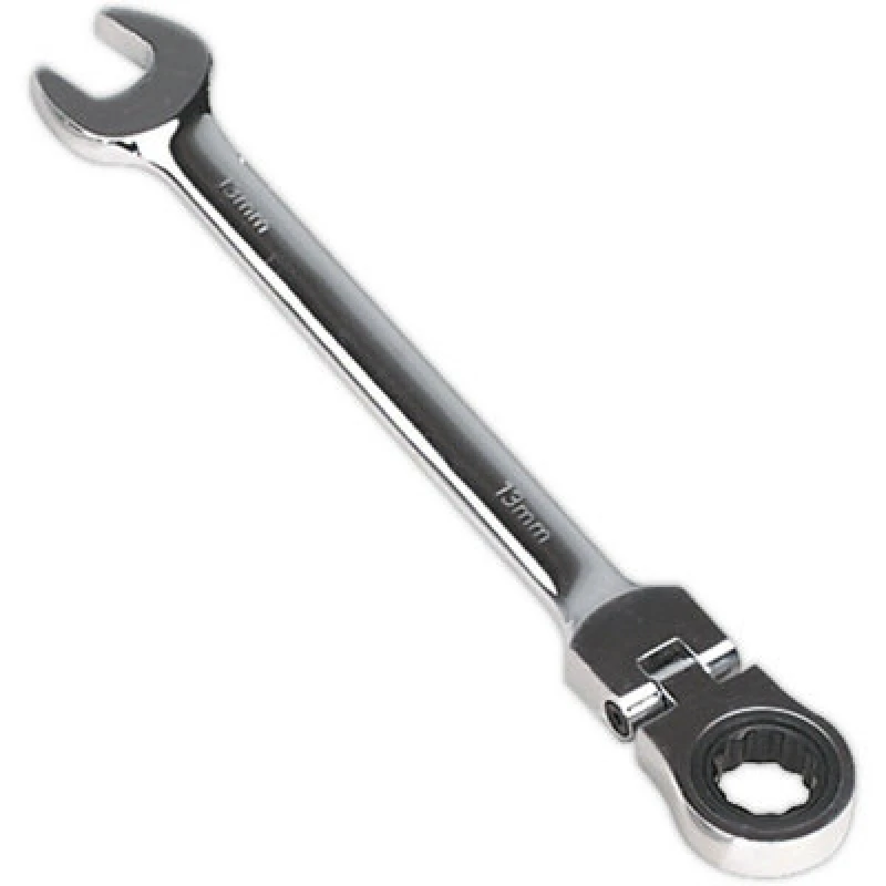 Image of Loops 13mm Flexible Ratchet Combination Spanner - Flexible Ring Head - Chrome Vanadium Multi