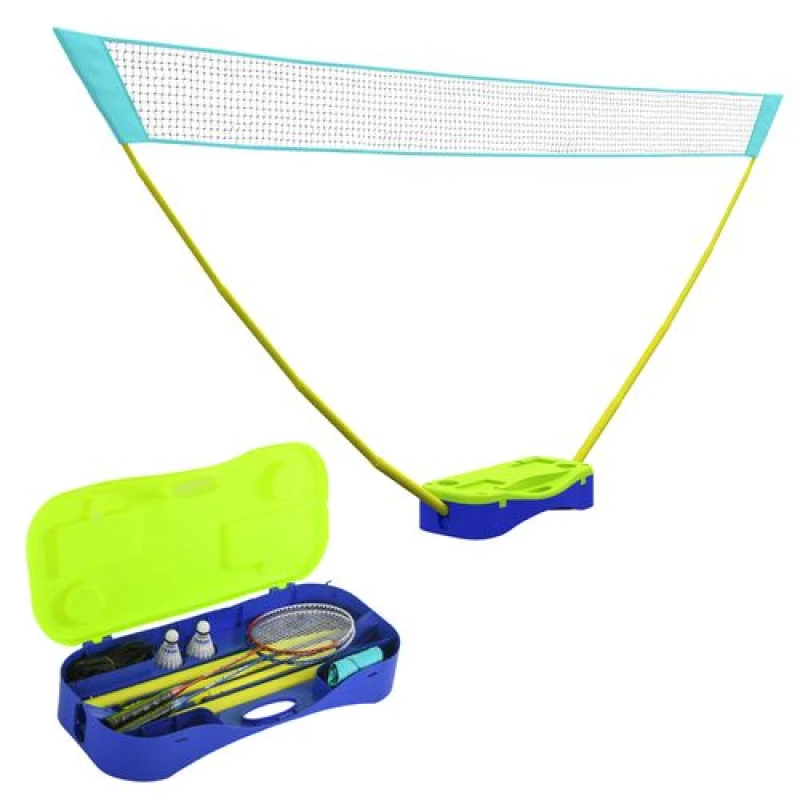 Image of Sportnow Portable Badminton Net Set With Volleyball Net, Rackets, Shuttlecocks, Black A95-010V01YL