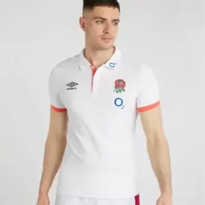 Image of Umbro England Rugby Cotton Polo Shirt Mens