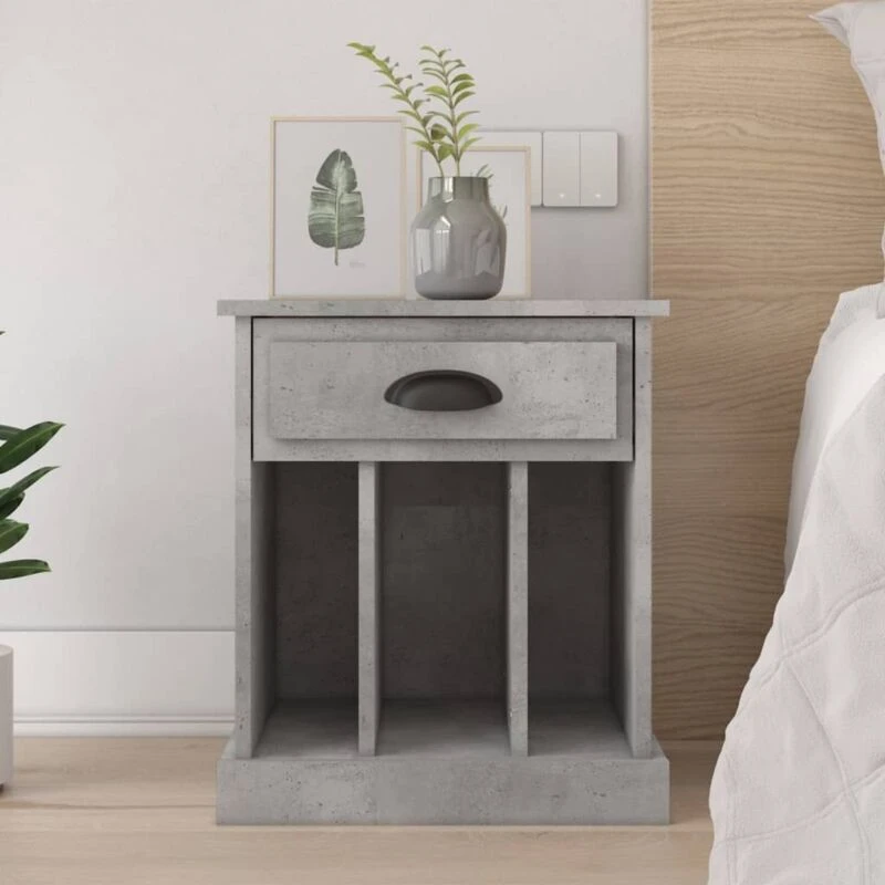 Image of VIDAXL Bedside Cabinet Concrete Grey 43x36x50cm vidaXL 8720845792428