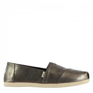 Image of Toms Metallic Alpa Canvas Shoes - Silver