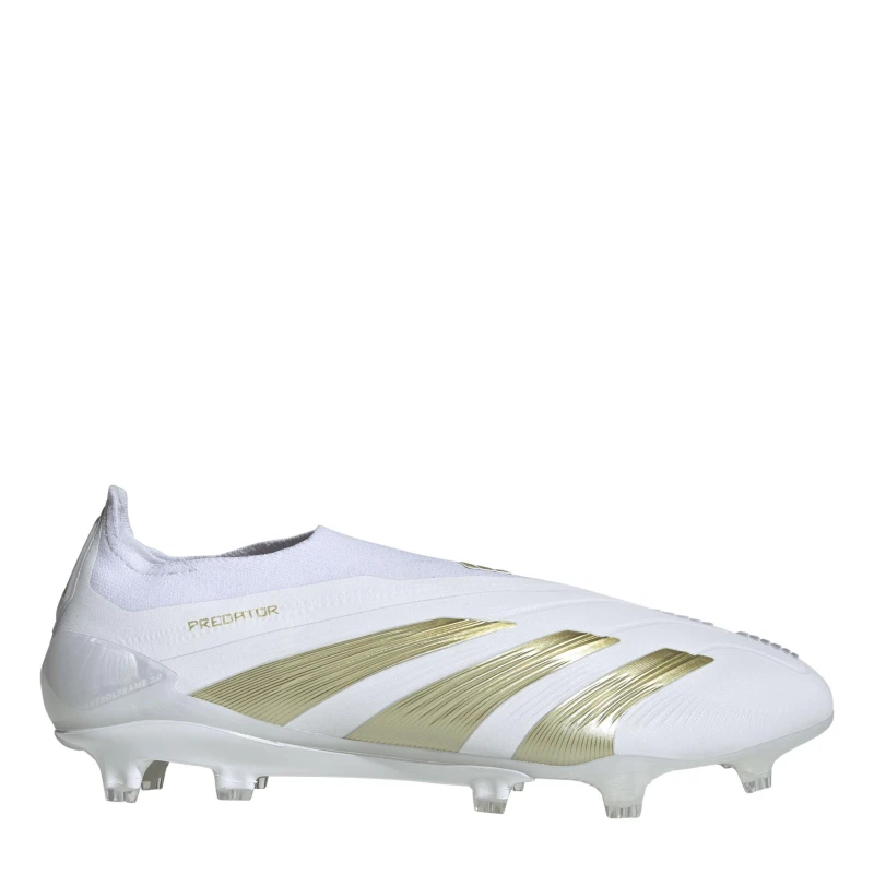Image of adidas Predator 24 Elite Laceless Firm Ground Football Boots - White White 7