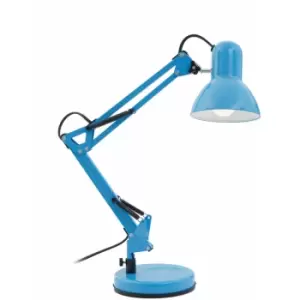 Image of Premier Housewares Blue Metal Desk Lamp