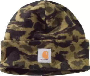 Image of Carhartt Fleece Camo Hat, green-brown, green-brown, Size One Size