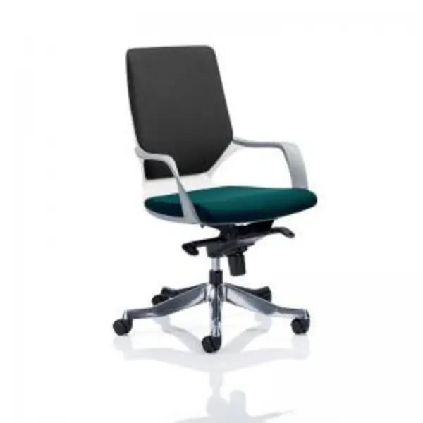 Image of Xenon Executive White Shell Medium Back Bespoke Colour Seat Maringa DYNKCUP0623