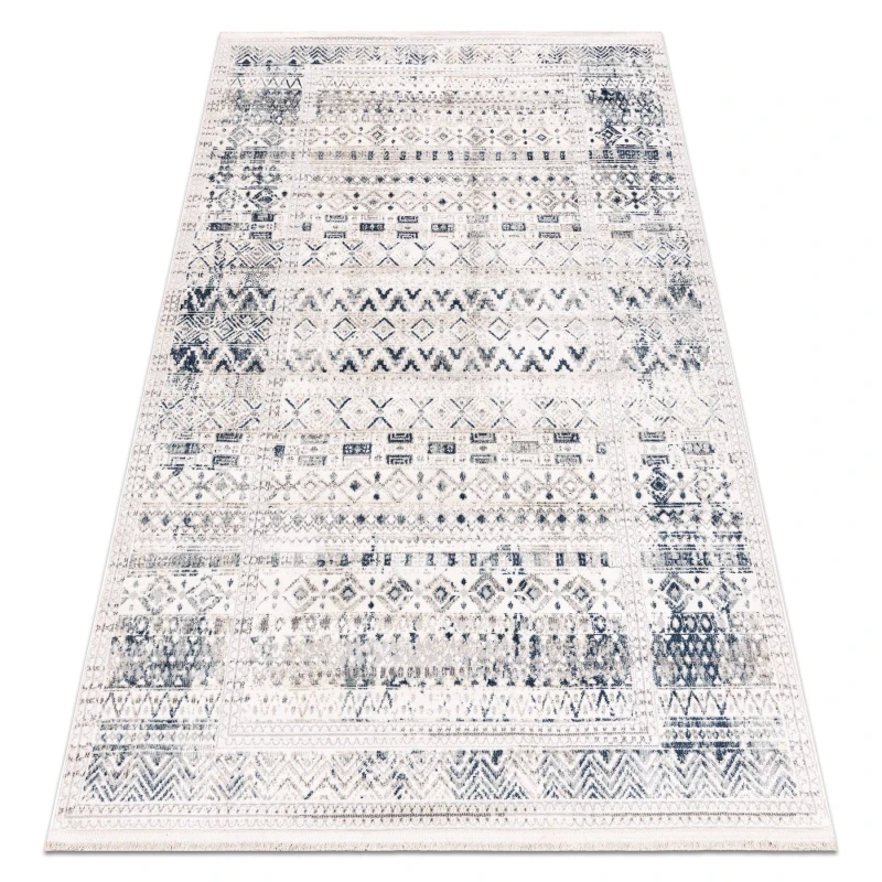 Image of RugsX Distin 0833A Navy Blue / Blue / White Modern Carpet - Boho, Vintage, F 120X170 Cm