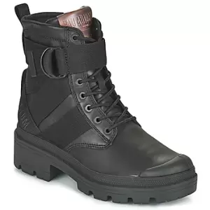 Image of Palladium PALLABASE TACT STR L womens Mid Boots in Black,4,5,5.5,6.5,7,8