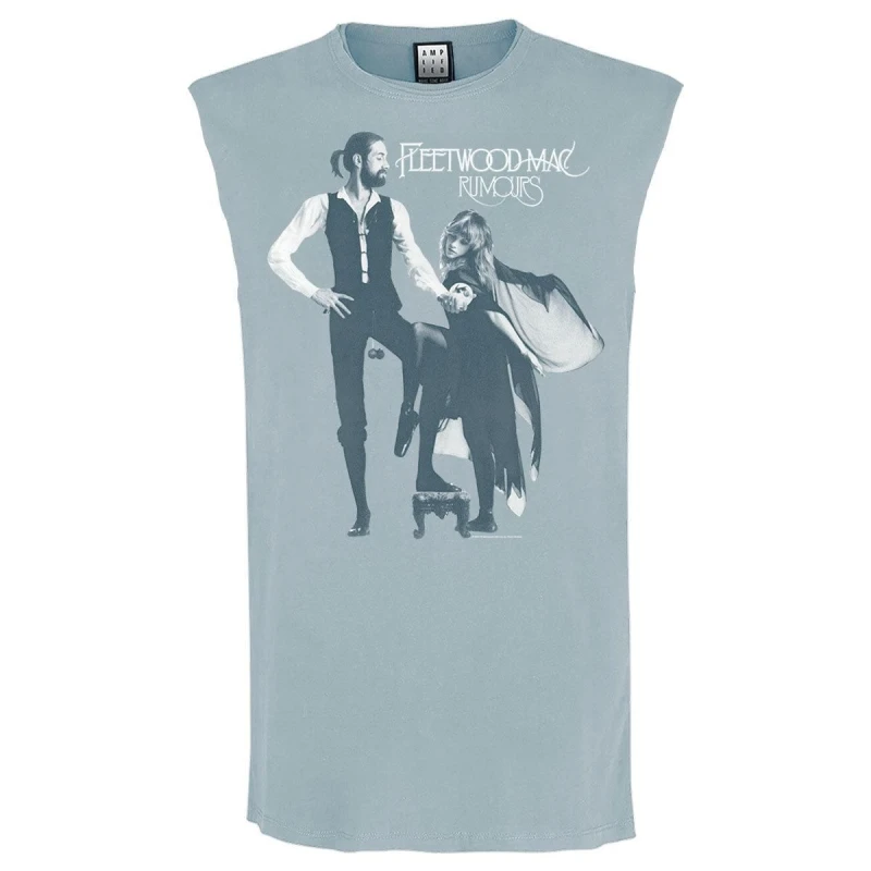 Image of Amplified Amplified Men Rumours Fleetwood Mac Tank Top in Pale Blue Size: Medium Pale Blue M Male 5063527856814