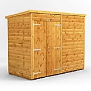 Image of Power Garden Shed 84PPWDD Golden Brown 8x4