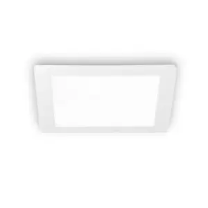 Image of Groove LED 1 Light Medium Square Warm Recessed Spotlight Panel White