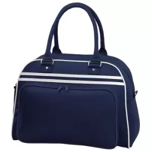 Image of Bagbase Retro Bowling Bag (23 Litres) (One Size) (French Navy/White)