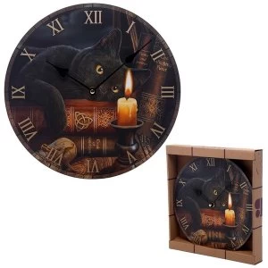 Image of Magical Witching Hour Cat Lisa Parker Design Wall Clock