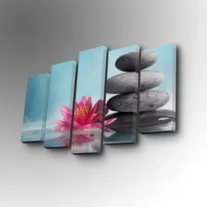 Image of 5PUC-142 Multicolor Decorative Canvas Painting (5 Pieces)