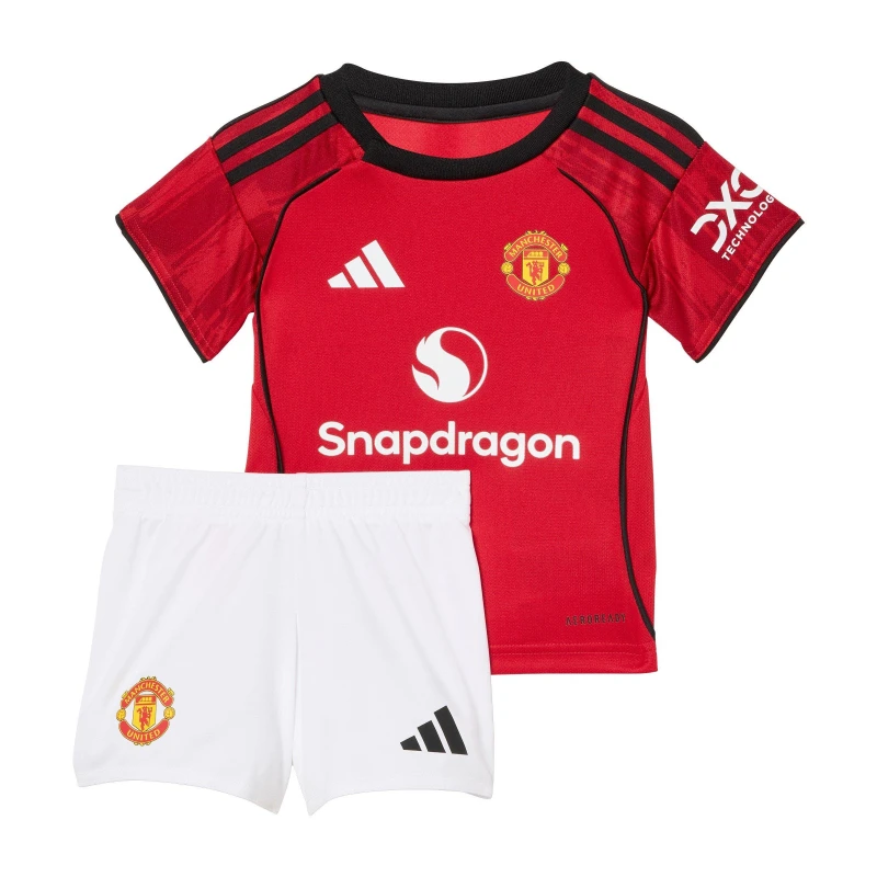 Image of adidas Manchester United Home 2025 2026 Minikit Babies Red male 9-12 Months