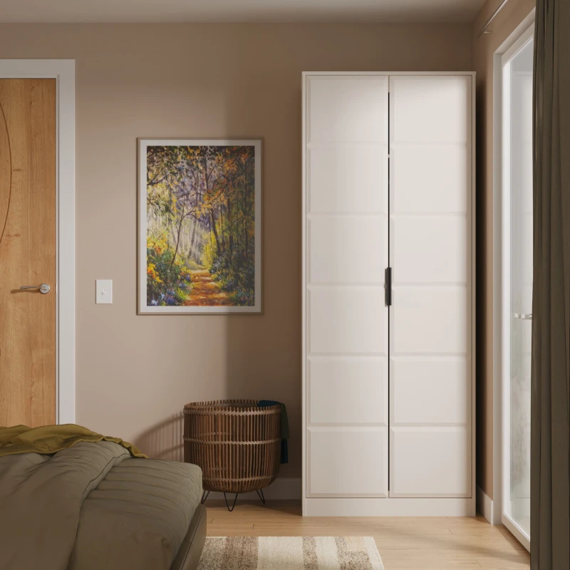 Image of Welcome Furniture Welcome Furniutre New York 2 Door Robe - Ready Assembled NYC080KMKM