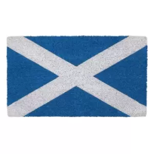 Image of JVL Eco-friendly Latex Backed Coir Door Mat, Scottish Flag