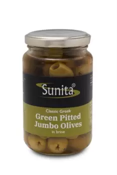 Image of Sunita Green Pitted Jumbo Olives 340g (Case of 6)