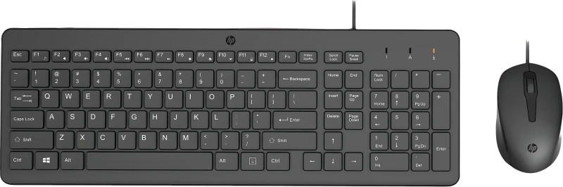 Image of HP 150 Wired Keyboard with Mouse - Black