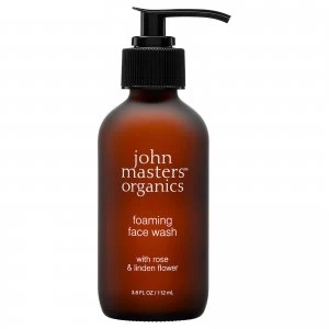 Image of John Masters Organics Foaming Face Wash with Rose & Linden Flower 112ml