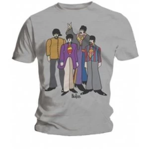 Image of The Beatles Submarine Mens Grey T Shirt: Medium