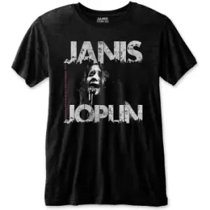 Image of Janis Joplin - Shea '70 Unisex XX-Large T-Shirt - Black