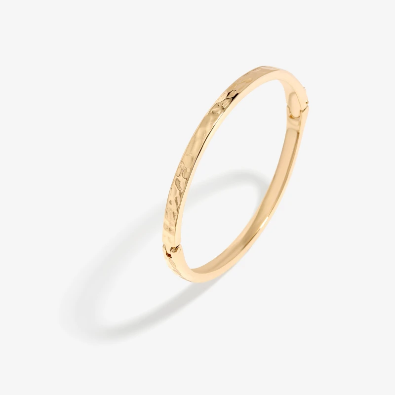 Image of Jon Richard Gold Plated Polished Molten Bangle Gold