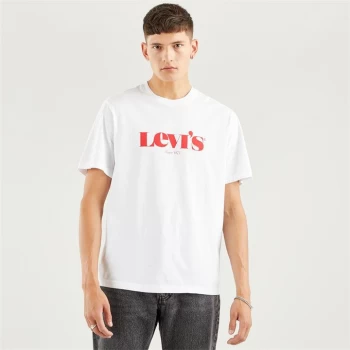 Image of Levis Vintage Logo T Shirt - White/Red