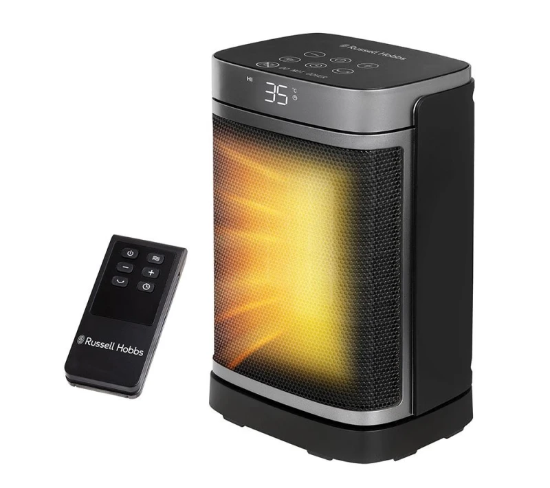 Image of Russell Hobbs RHCH2001S Ceramic Heater With Remote Control 1500W - Black / Silver