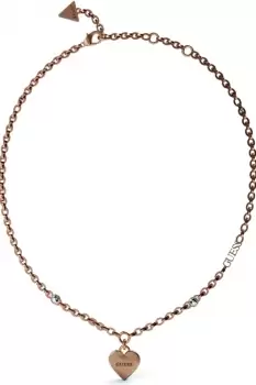 Image of Ladies Guess Jewellery Falling In Love Necklace UBN02230RG