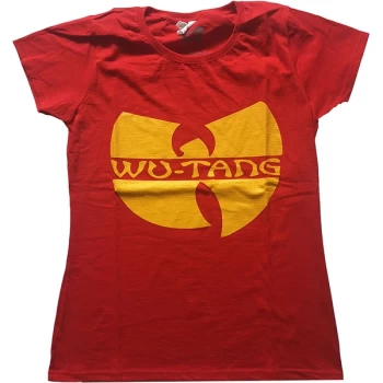 Image of Wu-Tang Clan - Logo Womens Medium T-Shirt - Red