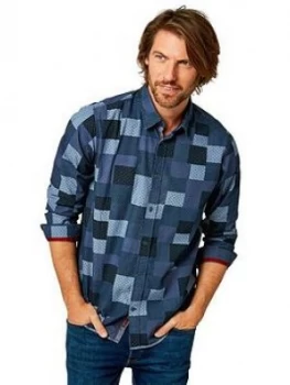 Image of Joe Browns Perfect Patch Shirt - Blue, Size S, Men