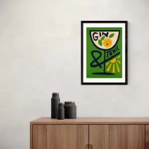 Image of East End Prints Gin & Tonic Print Green