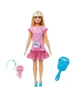 Image of Barbie My First Barbie &ldquo;Malibu&rdquo; Soft Body Doll and Accessories, One Colour